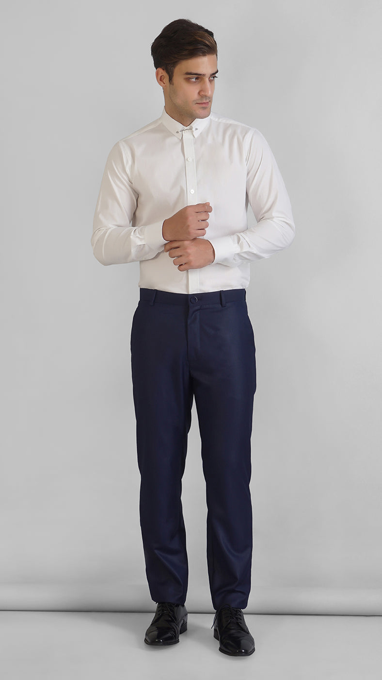 Navy Blue Pants Formal Casual Wear Straight Slacks for Men & Women Uniform  | Shopee Philippines